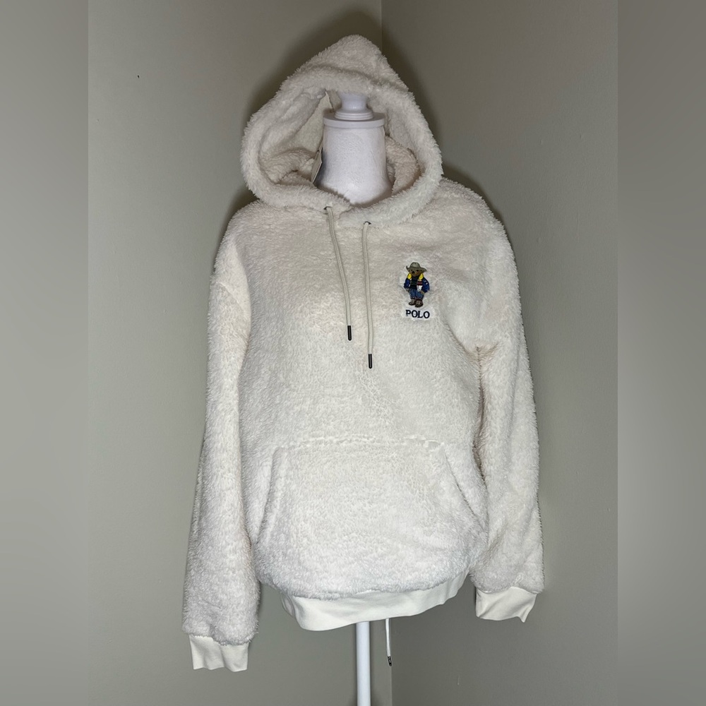 NWT Men’s Polo Bear Pile Fleece Hoodie